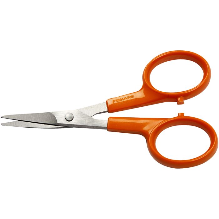 Fiskars Ciseaux de Précision Classiques, L : 10 cm, kurvet spids, 1 pièce