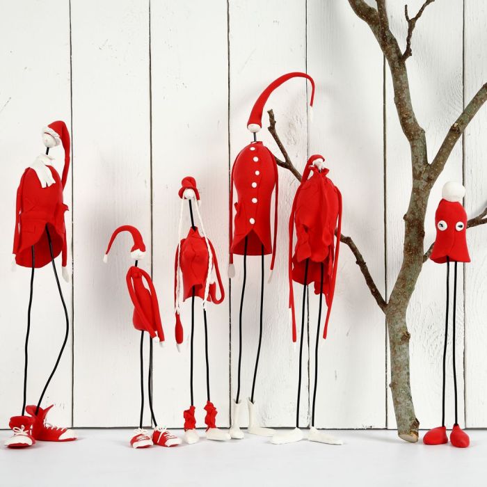 Lutins de Noël en Silk Clay