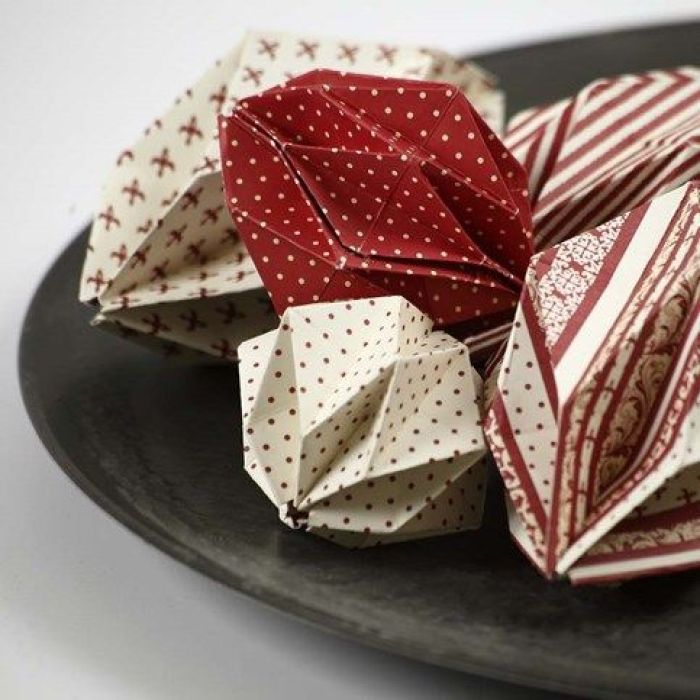 Boules origami en papier design Copenhagen