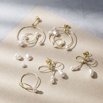Boucles d&rsquo;oreilles et bague en fil pour bijoux 