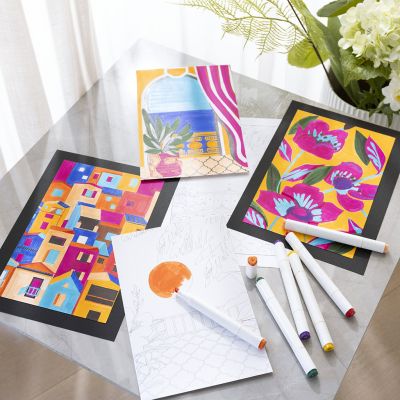 Illustrations cr&eacute;&eacute;es &agrave; l&rsquo;aide de la technique de la peinture par num&eacute;ro