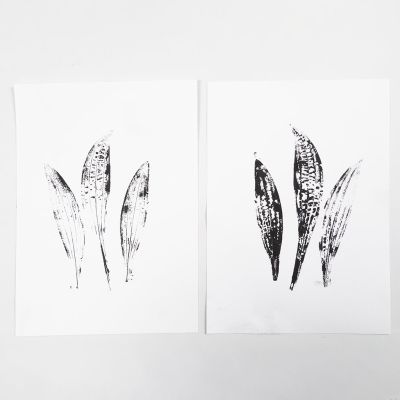 Comment réaliser des impressions sur plaque de gel reproduisant des motifs de la nature 
