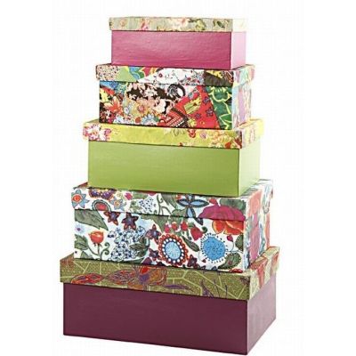 Boîtes de rangement décorées