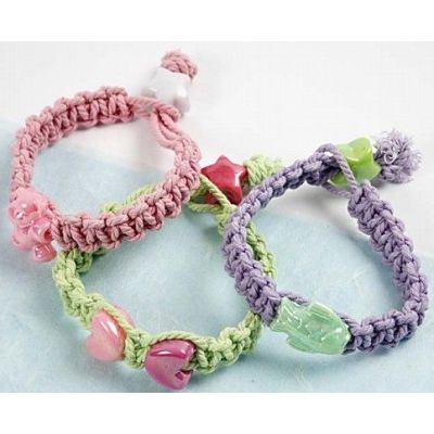 Macramé pastel bracelets