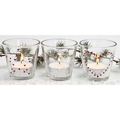 Bougies pour la table de Noël