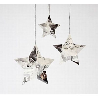 Stars with Napkin Decoupage