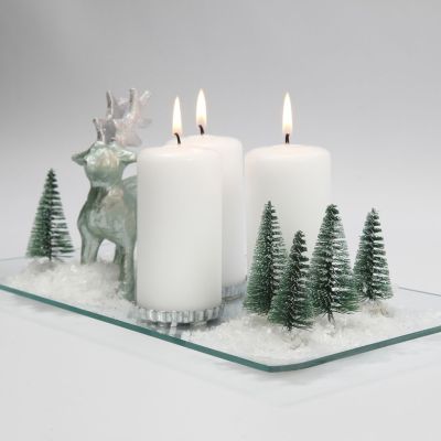 Une décoration de Noël avec de bougies