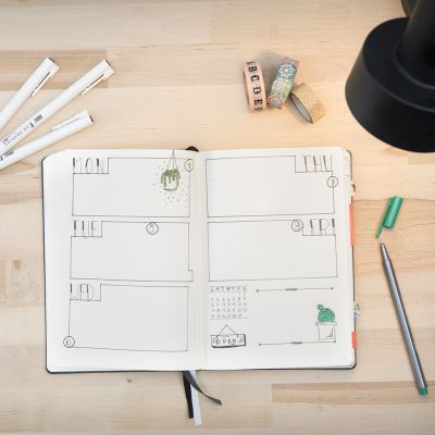 Un Bullet Journal utilisé comme journal intime