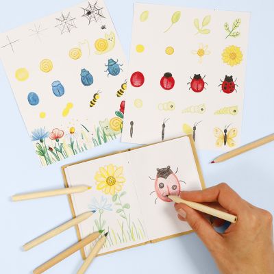 Apprenez &agrave; dessiner des insectes et des fleurs dans un carnet d&eacute;di&eacute; &agrave; la nature