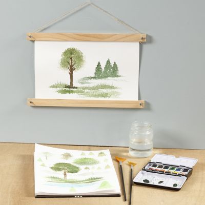 Comment peindre des effets naturels avec un pinceau éventail et des aquarelles