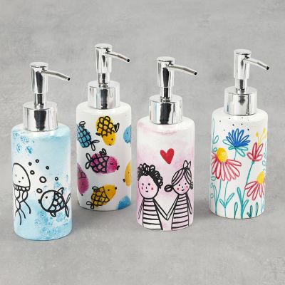 Jolis distributeurs de savon avec des designs et des imprimés