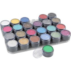 Palette de maquillage pour visage &agrave; base d'eau, ass. de couleurs, 24x15 ml/ 1 Pq.