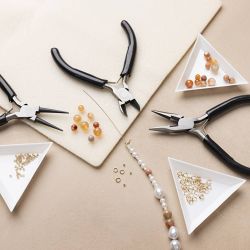 Kit d&rsquo;Outils pour la fabrication de bijoux, L : 10+11+12 cm, 1 set/ 1 Pq.
