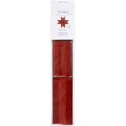 Bandes de papier &eacute;toiles, L : 44+78 cm, L : 15+25 mm, d 6,5+11,5 cm, paillettes,vernis, rouge, 40 bandes/ 1 Pq.