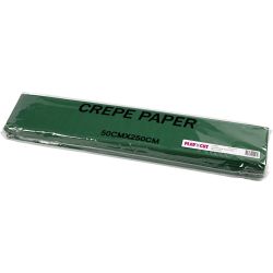 Papier Cr&eacute;pon, feuille 50x250 cm, 22 gr, vert, 10 pli/ 1 Pq.