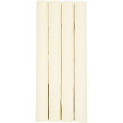 Papier Cr&eacute;pon, feuille 25x60 cm, Cr&ecirc;p&eacute; &agrave; 180%, 105 gr, blanc cass&eacute;, 4 flles/ 1 Pq.