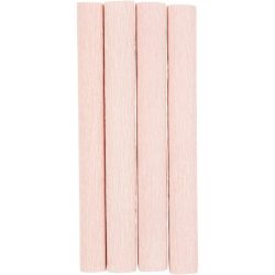 Papier Cr&eacute;pon, feuille 25x60 cm, Cr&ecirc;p&eacute; &agrave; 180%, 105 gr, rose clair, 4 flles/ 1 Pq.