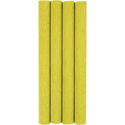 Papier Cr&eacute;pon, feuille 25x60 cm, Cr&ecirc;p&eacute; &agrave; 180%, 105 gr, vert clair, 4 flles/ 1 Pq.
