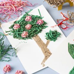 Frisure de Papier, L : 25-30 cm, L : 3 mm, vert fonc&eacute;, rose, 2x50 gr/ 1 Pq.