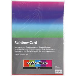 Papier cartonné arc-en-ciel