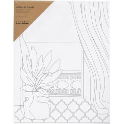 Toile de peintre imprim&eacute;e, Fen&ecirc;tre, P: 1,6 cm, dim. 24x30 cm, 360 gr, 1 pi&egrave;ce