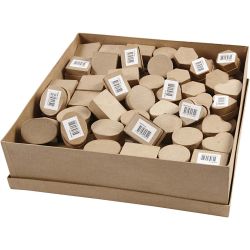 Petites boîtes, H : 3 cm, d 4-6 cm, 144 pièces/ 1 Pq.