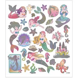 Autocollants, sir&egrave;nes, feuille 15x16,5 cm, ca. 32 pi&egrave;ce, 1 flles
