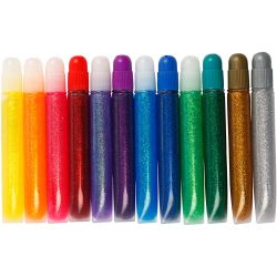 Colle &agrave; paillettes, 12x10 ml/ 1 Pq.
