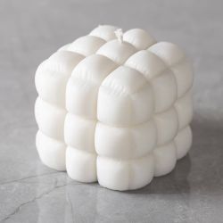Moule en Silicone, Carr&eacute; avec bulles, H : 5 cm, d 6 cm, L : 6 cm, 1 pi&egrave;ce/ 1 Pq.