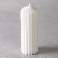 Moule en Silicone, Cylindre cannel&eacute;, H : 12 cm, d 4 cm, 1 pi&egrave;ce/ 1 Pq.