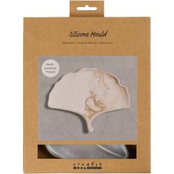 Moule en silicone, Feuille de gingko, H : 1,5 cm, L : 18,5 cm, L : 14,8 cm, 1 pi&egrave;ce
