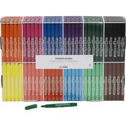 Feutres Colortime, trait 5 mm, couleurs classiques, 12x24 pi&egrave;ce, 288 pi&egrave;ces/ 1 Pq.