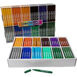Feutres Colortime, trait 5 mm, couleur extra, 12x24 pi&egrave;ce, 288 pi&egrave;ces/ 1 Pq.