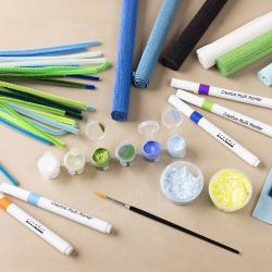 Peinture Acrylique Plus Color, harmonie bleu/vert, 6x5 ml/ 1 Pq.