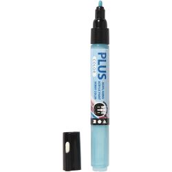 Feutres Plus Color, L : 14,5 cm, trait 1-2 mm, turquoise, 5,5 ml, 1 pièce