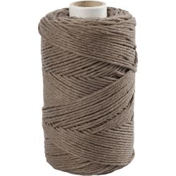 Cordon pour Macram&eacute;, L : 198 m, d 2 mm, brun clair, 330 gr/ 1 rouleau