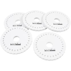 Disque de Tressage Kumihimo, d 12 cm, 5 pi&egrave;ces/ 1 Pq.