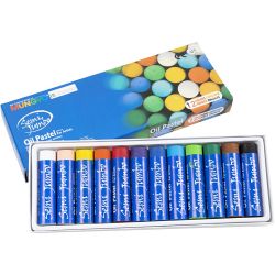pastels &agrave; l'huile Mungyo Maxi, &eacute;p. 17 mm, ass. de couleurs, 12 pi&egrave;ces/ 1 Pq.