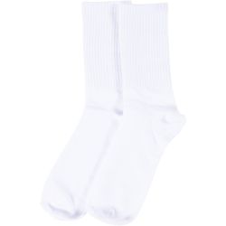 Chaussettes de coton, dim. 39-42, blanc, 1 paire