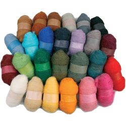 Pelote de Laine Card&eacute;e, ass. de couleurs, 26x25 gr/ 1 Pq.