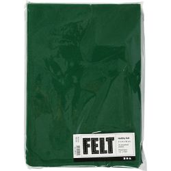 Feutrine synth&eacute;tique, A4, feuille 210x297 mm, &eacute;p. 1,5-2 mm, vert, 10 flles/ 1 Pq.