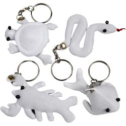 Figurines en tissu avec porte-clés