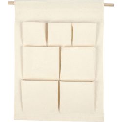 Organiseur &agrave; suspendre, H : 46 cm, L : 34 cm, naturel clair, 1 pi&egrave;ce
