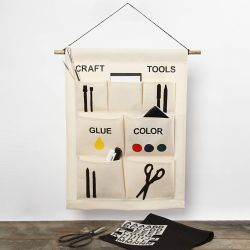 Organiseur &agrave; suspendre, H : 46 cm, L : 34 cm, naturel clair, 1 pi&egrave;ce
