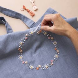 Sac fourre-tout, dim. 38x42 cm, 185 gr, bleu pigeon, 1 Pq.