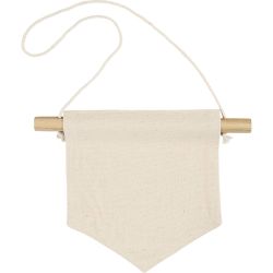 Banni&egrave;re murale, Forme pointue, H : 16,5 cm, L : 15 cm, 300 gr, naturel clair, 2 pi&egrave;ces/ 1 Pq.