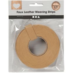 Bandes de tressage, L : 15 mm, &eacute;p. 0,55 mm, brun clair, 9.50 m/ 1 rouleau