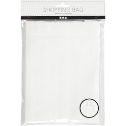 Sac fourre-tout, dim. 38x42 cm, 130 gr, blanc, 1 pi&egrave;ce