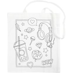 Sac fourre-tout, dim. 38x42 cm, 130 gr, blanc, 1 pi&egrave;ce