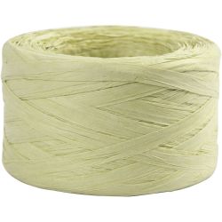 Fil de Raphia, L : 7-8 mm, vert clair, 100 m/ 1 rouleau